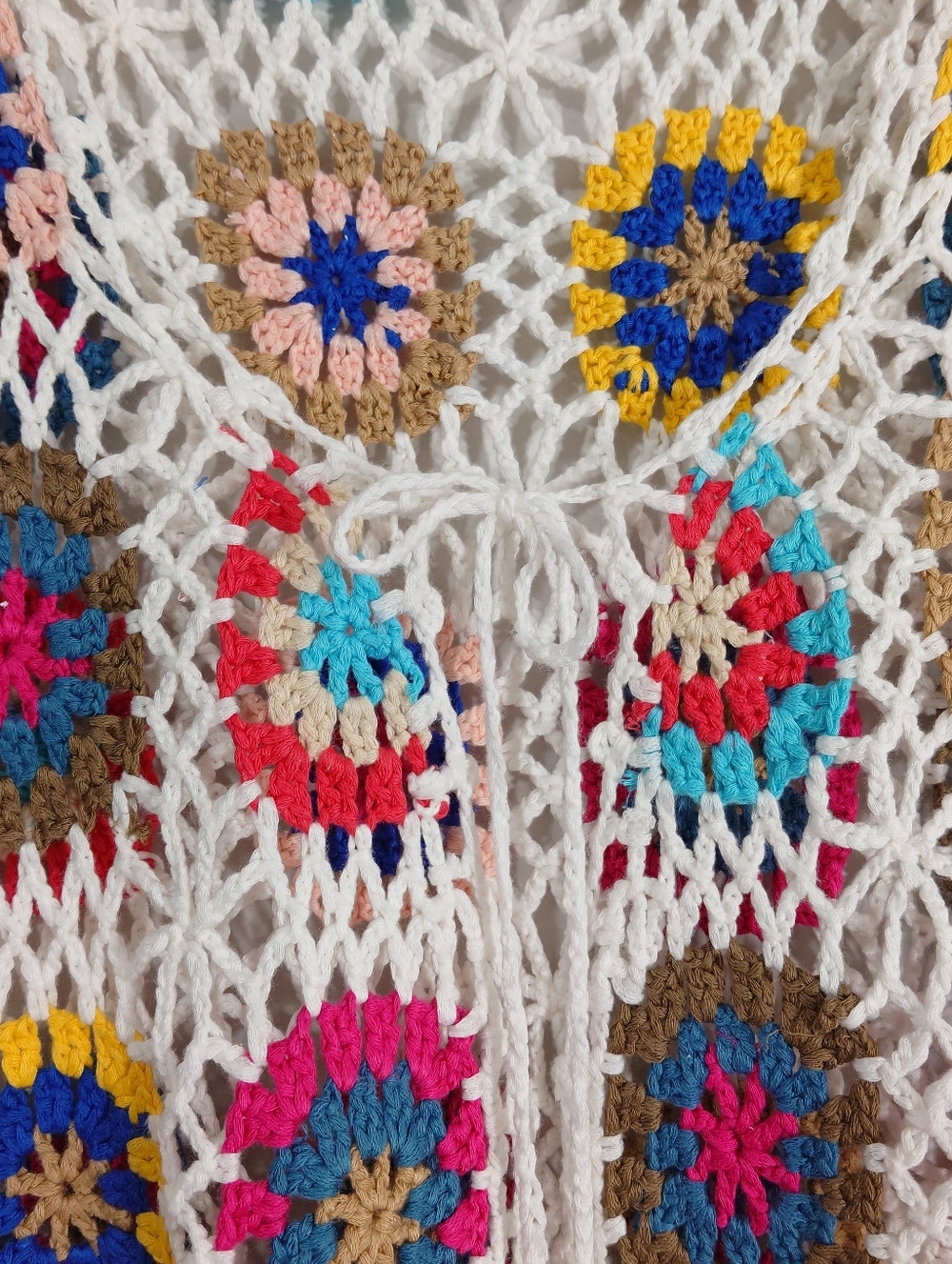 Urban Outfitters Crochet Granny Square Vest Boho Festival Cottagecore Top - Picture 2 of 4